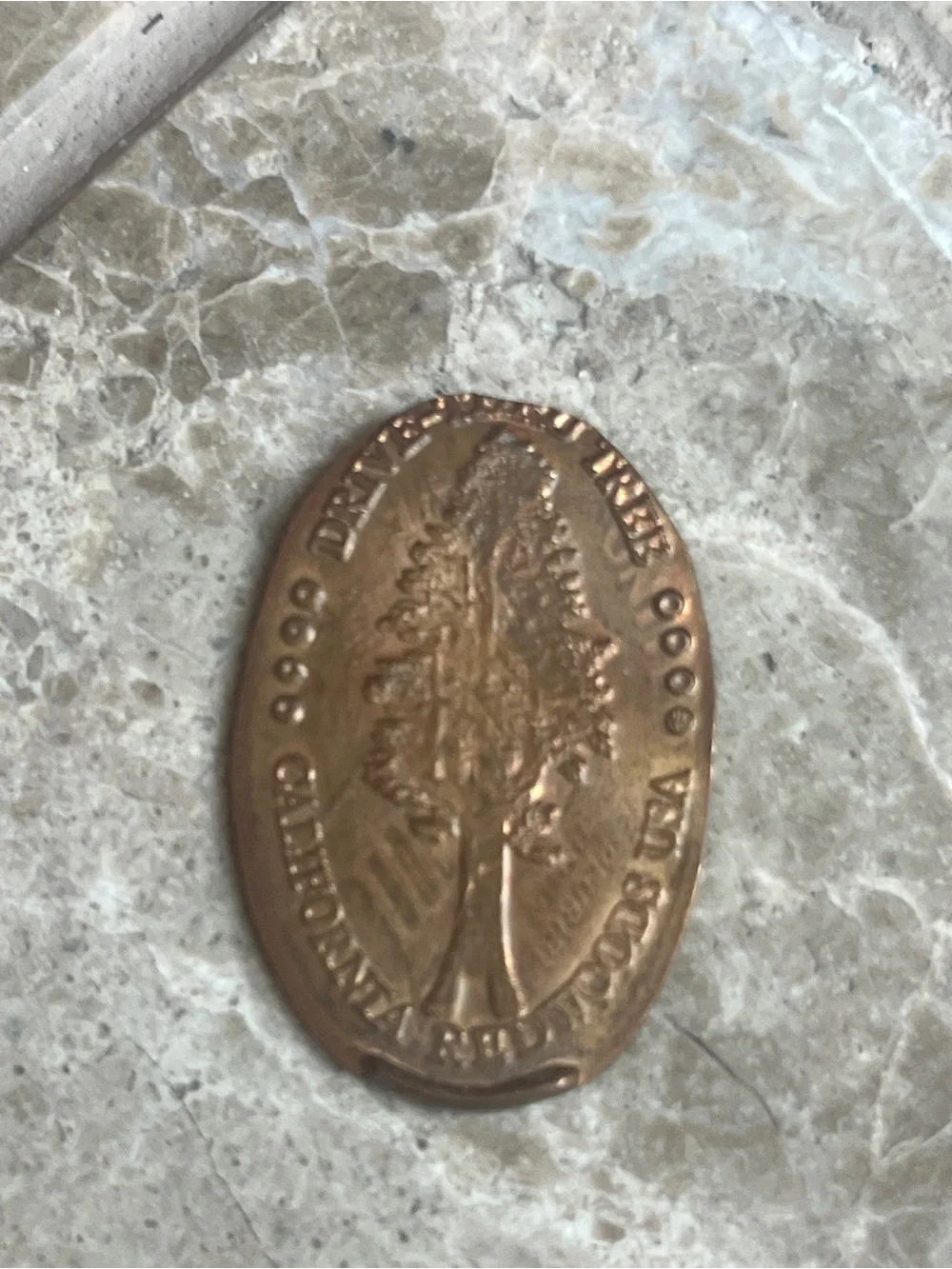 Pressed Souvenir United States Penny Set - Copper-Tone Collectible Lot of 7